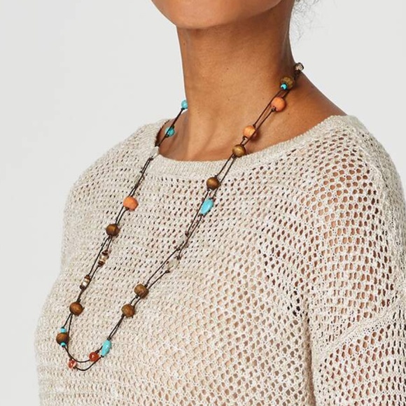 J. Jill NEW Summer Sunset Station Necklace NWT - Picture 1 of 8